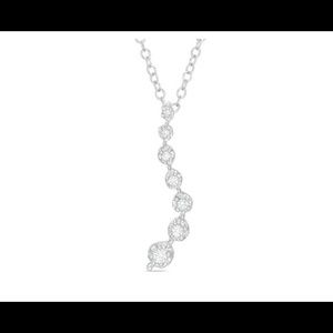 Journey 10k white gold diamond pendant